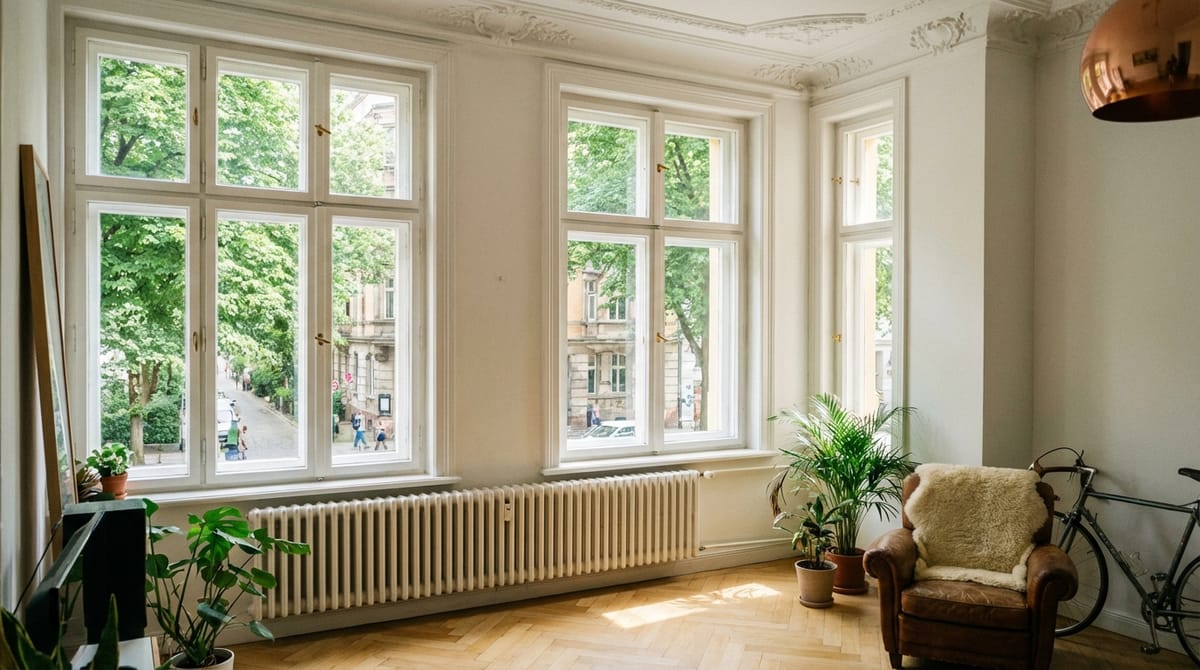 Gemütliche Altbauwohnung mit Stuck, Fischgrätparkett und Blick ins Grüne